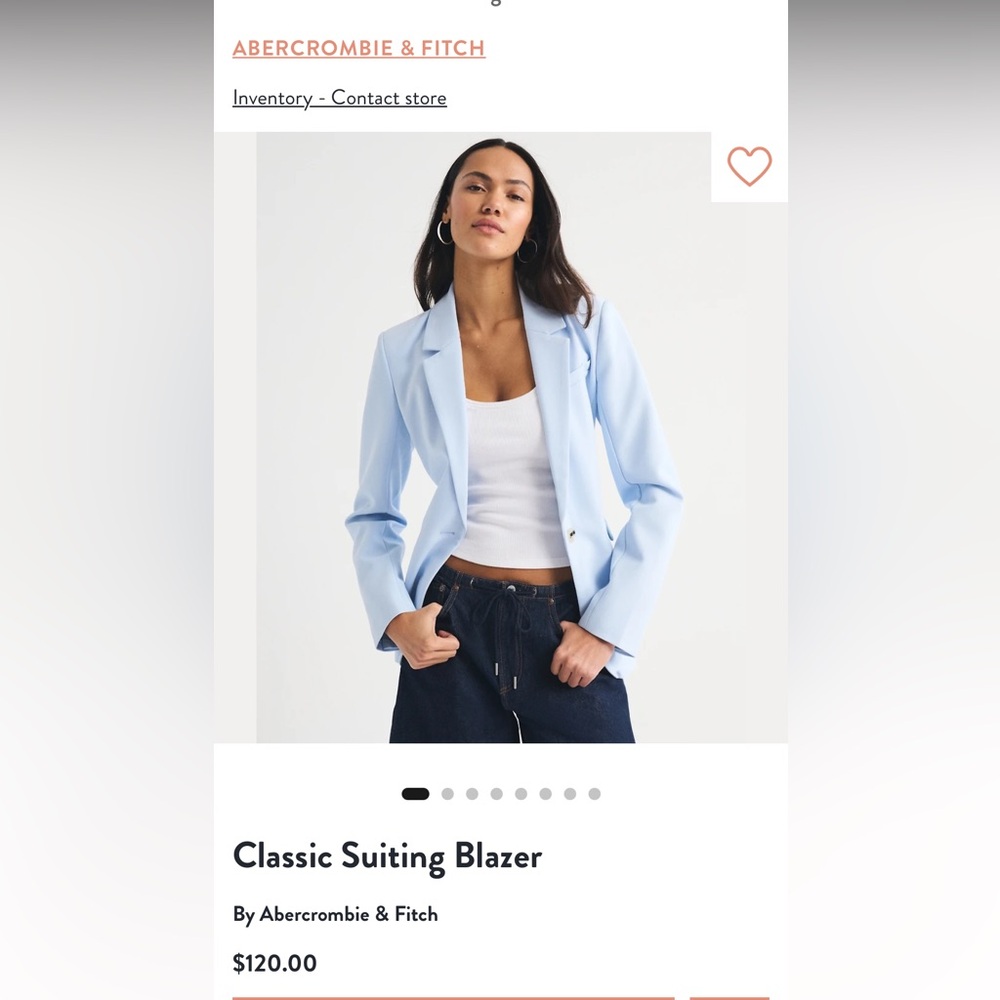 Abercrombie & Fitch Sky Blue Blazer rare
